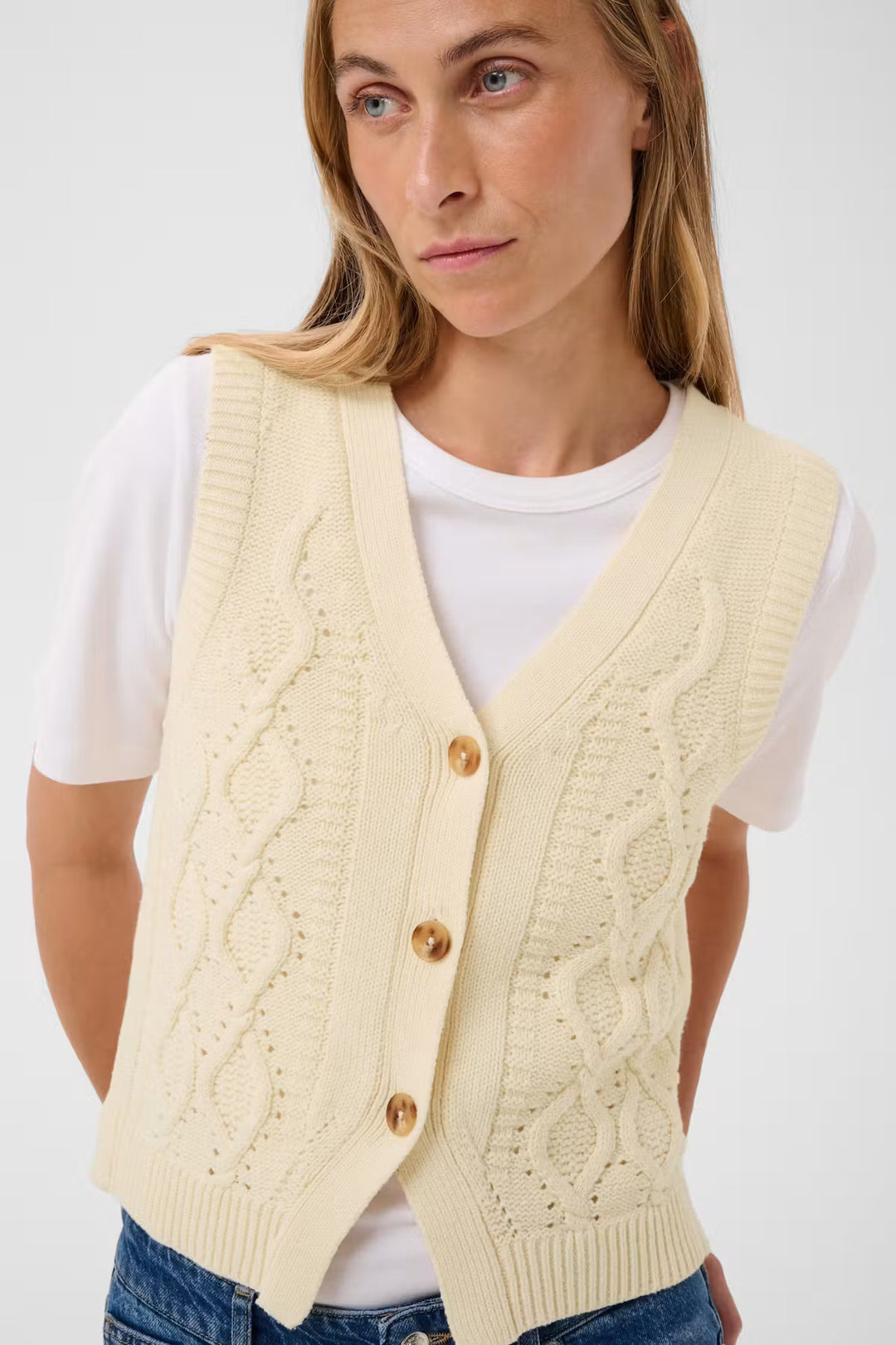 CHRISTIN WAISTCOAT (WHITECAP GREY) - PART TWO