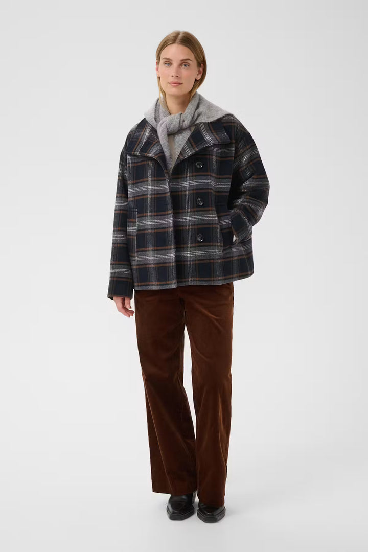 CELLY PLAID JACKET (DARK NAVY CHECK) - PART TWO