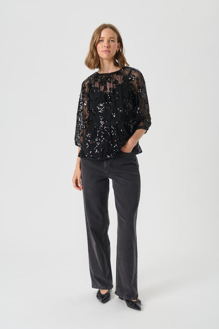 VIVAN FLOWER SEQUIN BLOUSE - PART TWO