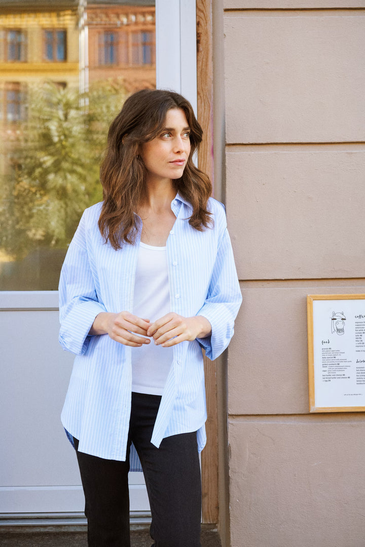 SAVANNA SHIRT (BLUE STRIPE) - PART TWO