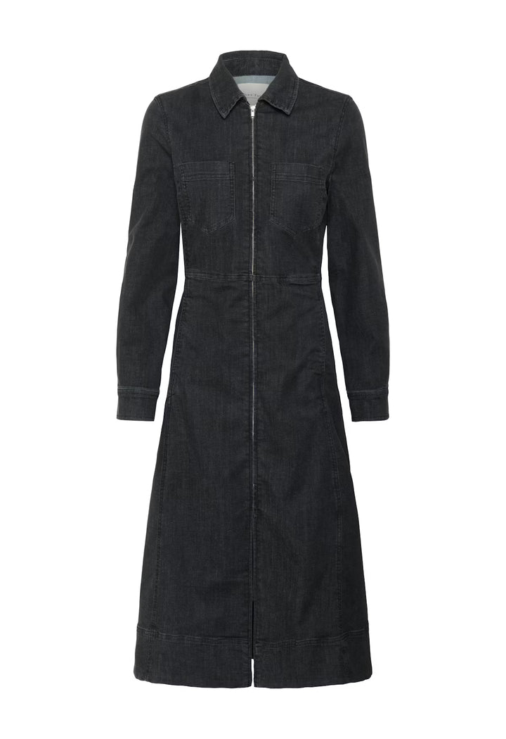 SANNIS LONG DENIM DRESS (BLACK WASHED DENIM) - PART TWO