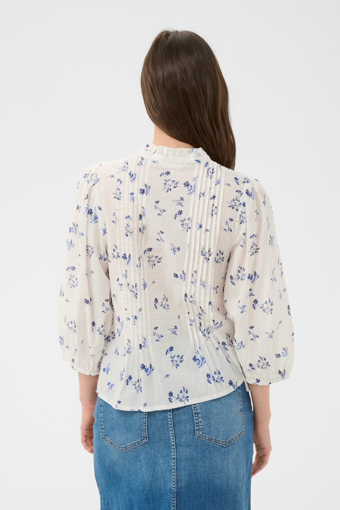 BRITH FLORAL BLOUSE (BRIGHT WHITE)