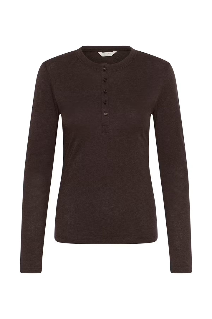 CHATTIA HENLEY TOP (MOLE MELANGE) - PART TWO