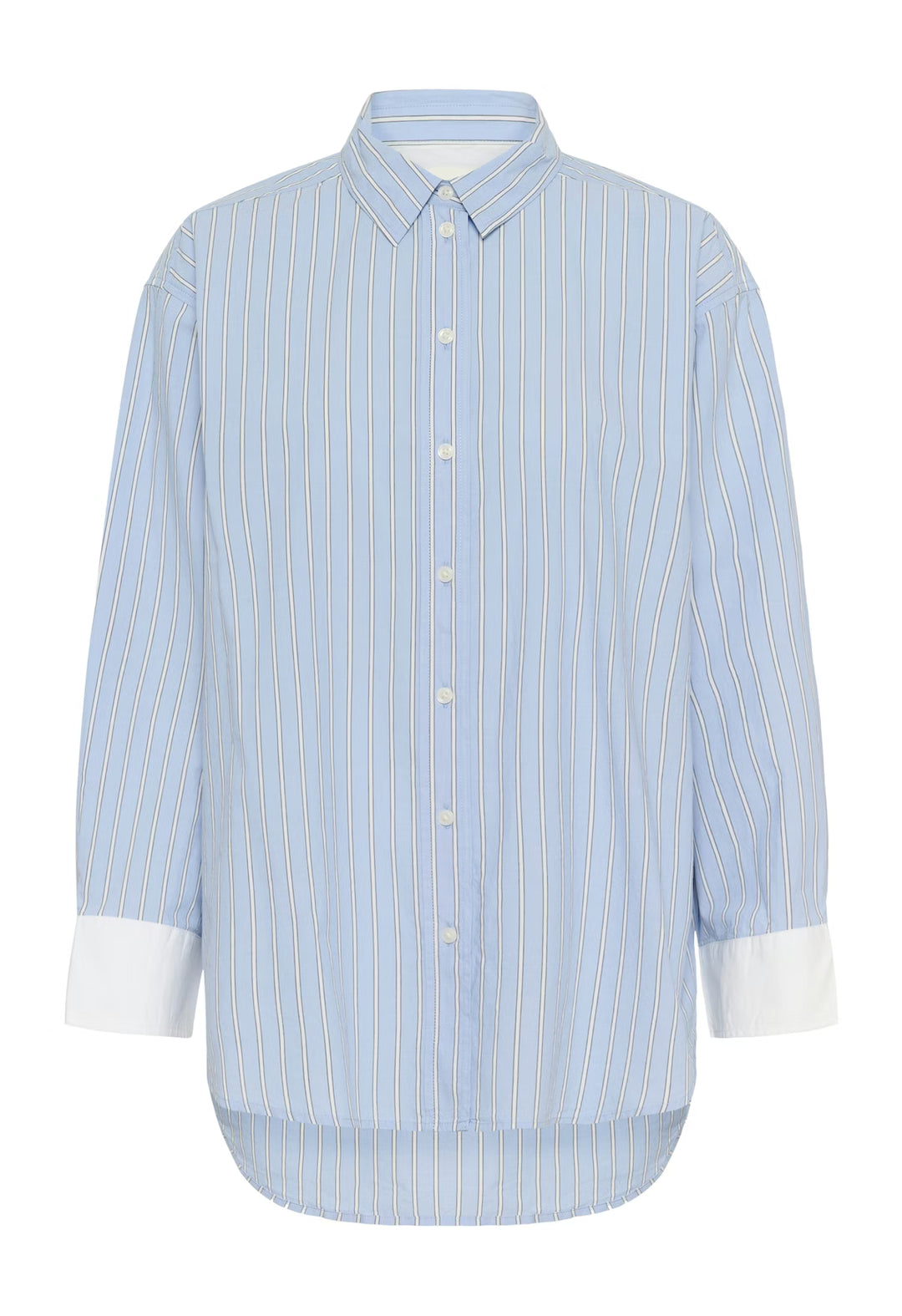 SAVANNA CONTRAST CUFF SHIRT (HYDRANGEA STRIPE) - PART TWO