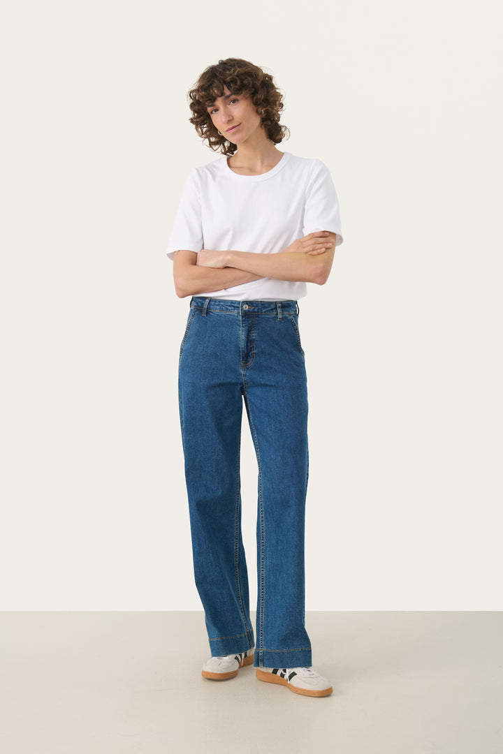 BARBA WIDE LEG JEAN (MEDIUM DARK BLUE) - PART TWO