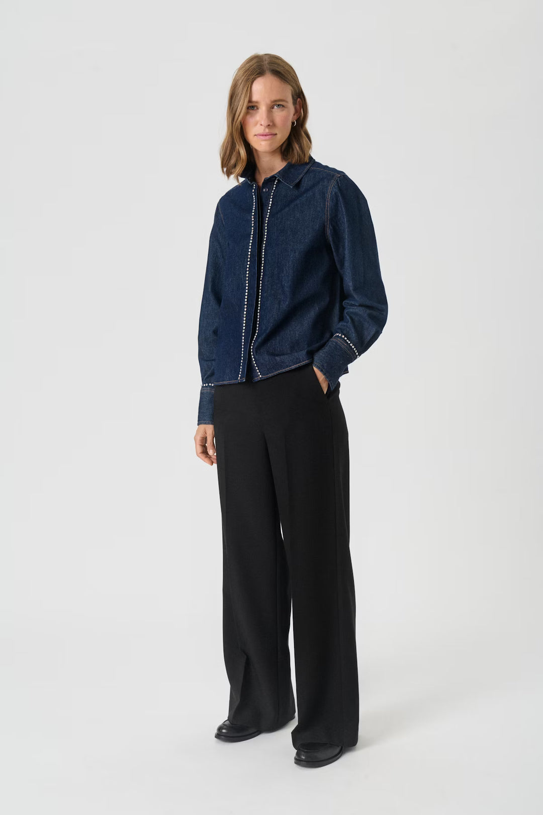 ULRIKKE DENIM SHIRT WITH RHINESTONES - PART TWO