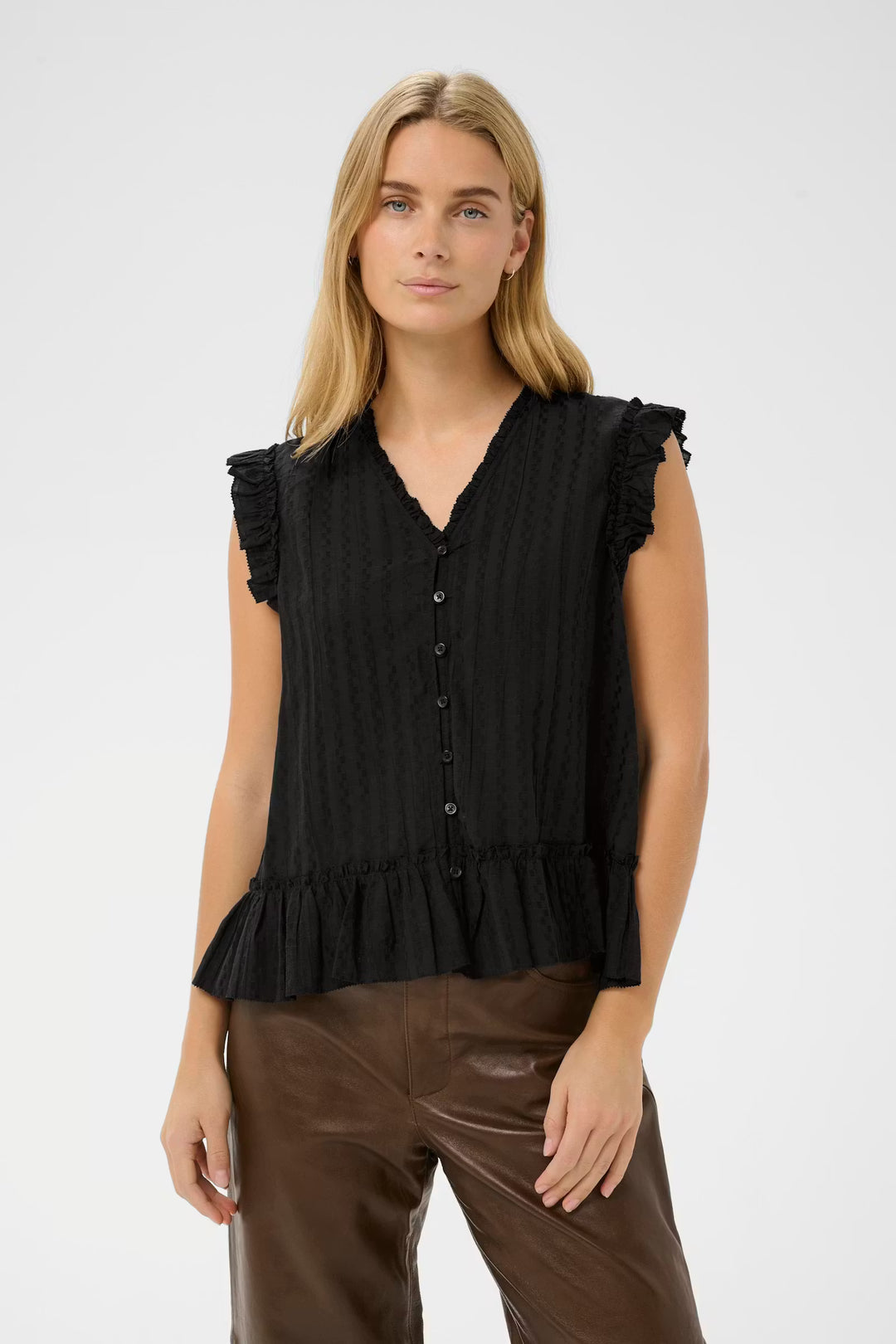 ANEKA SLEEVELESS BLOUSE (BLACK) - PART TWO