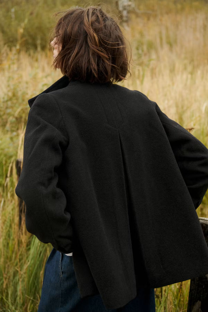 CECILIA WOOL COAT (BLACK) - PART TWO