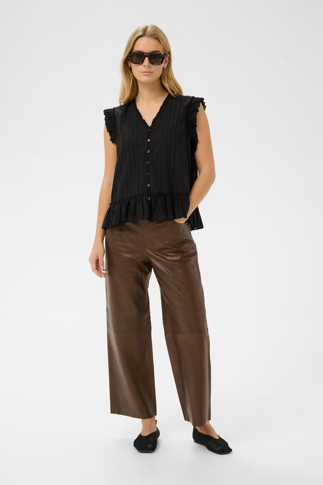 ANEKA SLEEVELESS BLOUSE (BLACK) - PART TWO