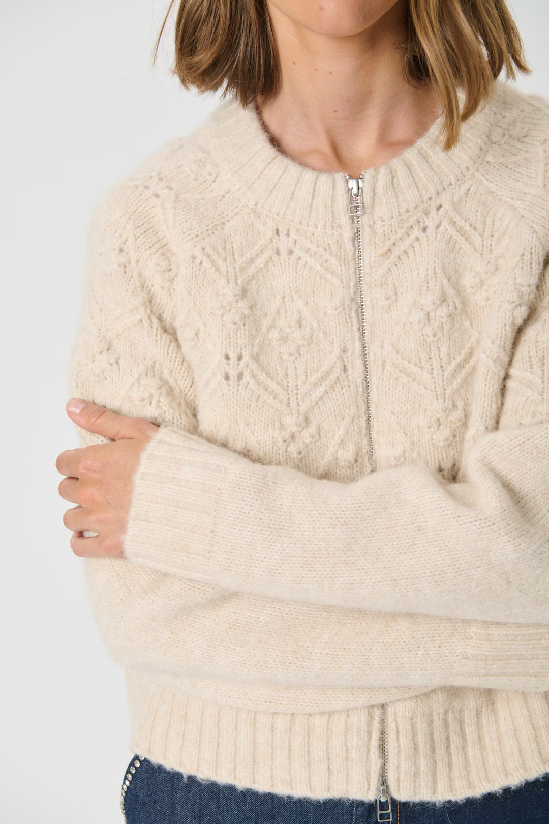 VERNIE KNIT ZIP UP CARDIGAN - PART TWO