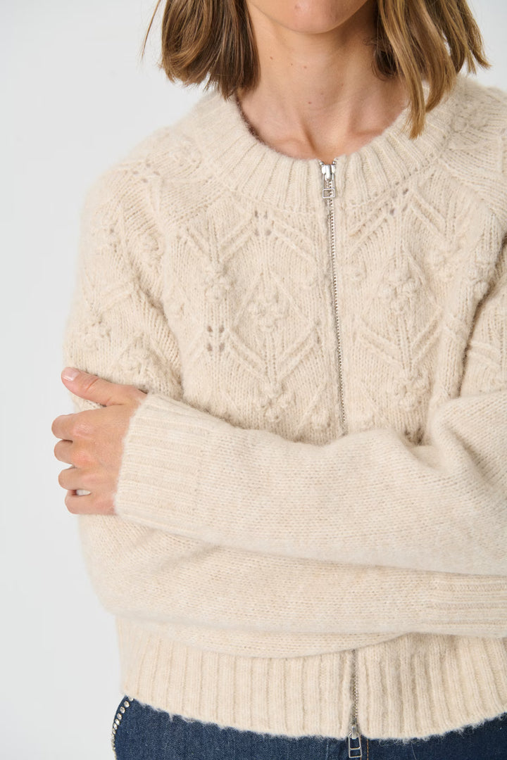 VERNIE KNIT ZIP UP CARDIGAN - PART TWO