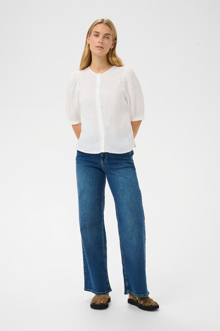AZRA LINEN SHIRT (BRIGHT WHITE) - PART TWO