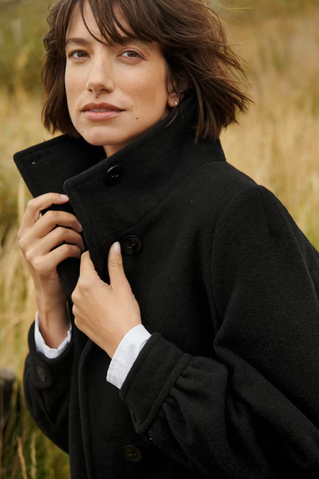 CECILIA WOOL COAT (BLACK) - PART TWO