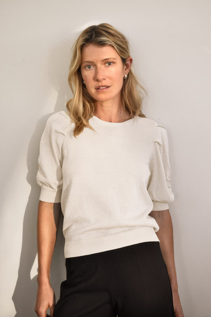 VARAIA PULLOVER BLOUSE (WHITECAP GREY)- PART TWO