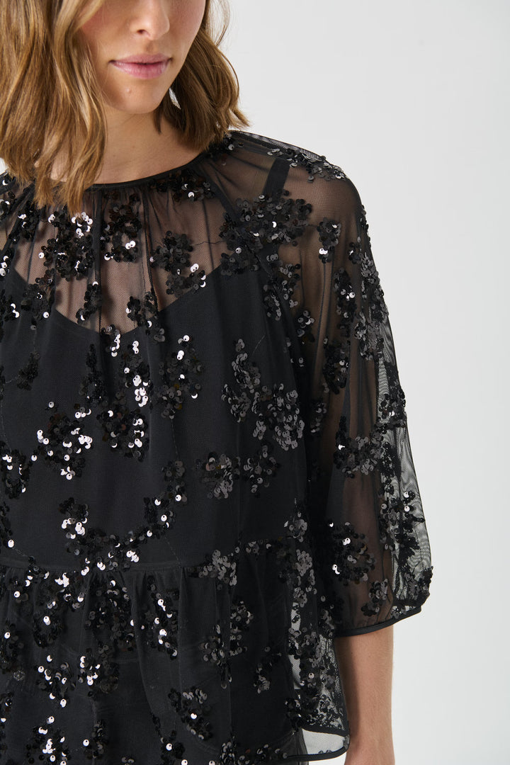 VIVAN FLOWER SEQUIN BLOUSE - PART TWO