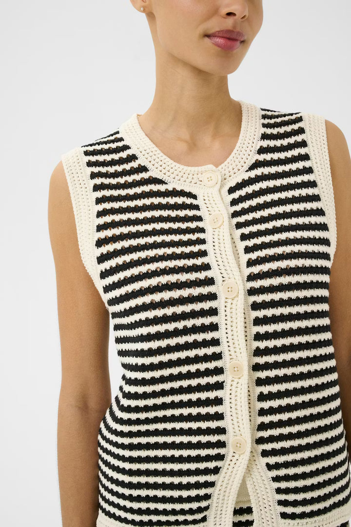 BROOKI CROCHET VEST (BLACK AND WHITE) - PART TWO