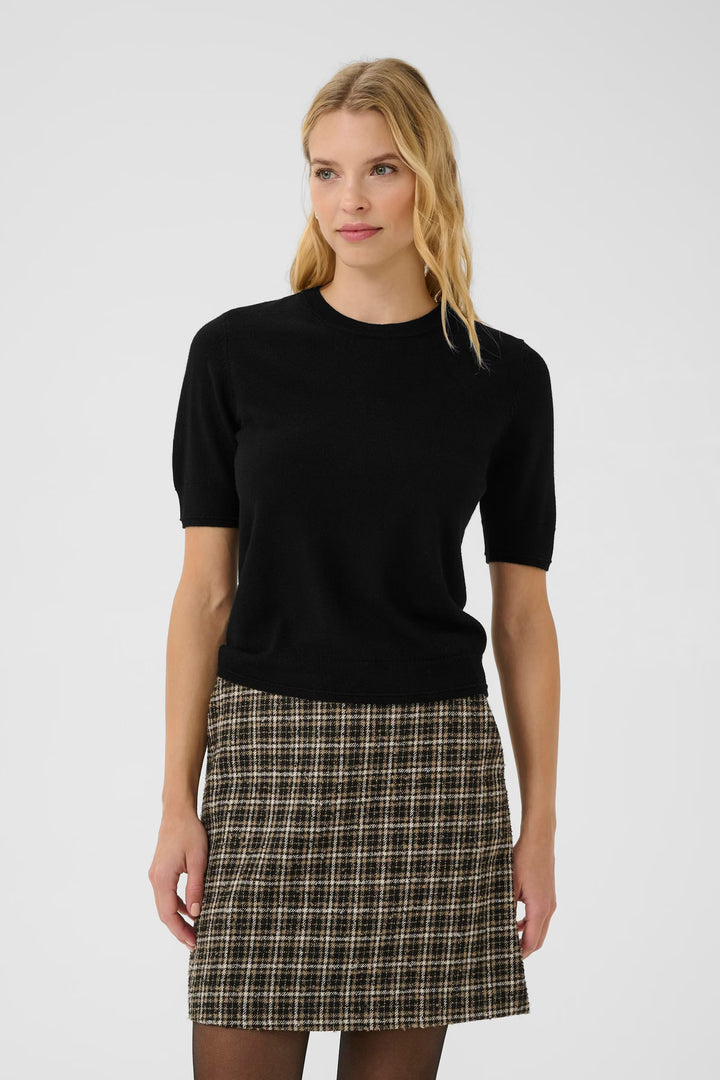 NATANYA SHORT SLEEVE SWEATER (BLACK) - PART TWO