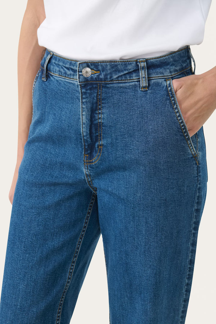 BARBA WIDE LEG JEAN (MEDIUM DARK BLUE) - PART TWO