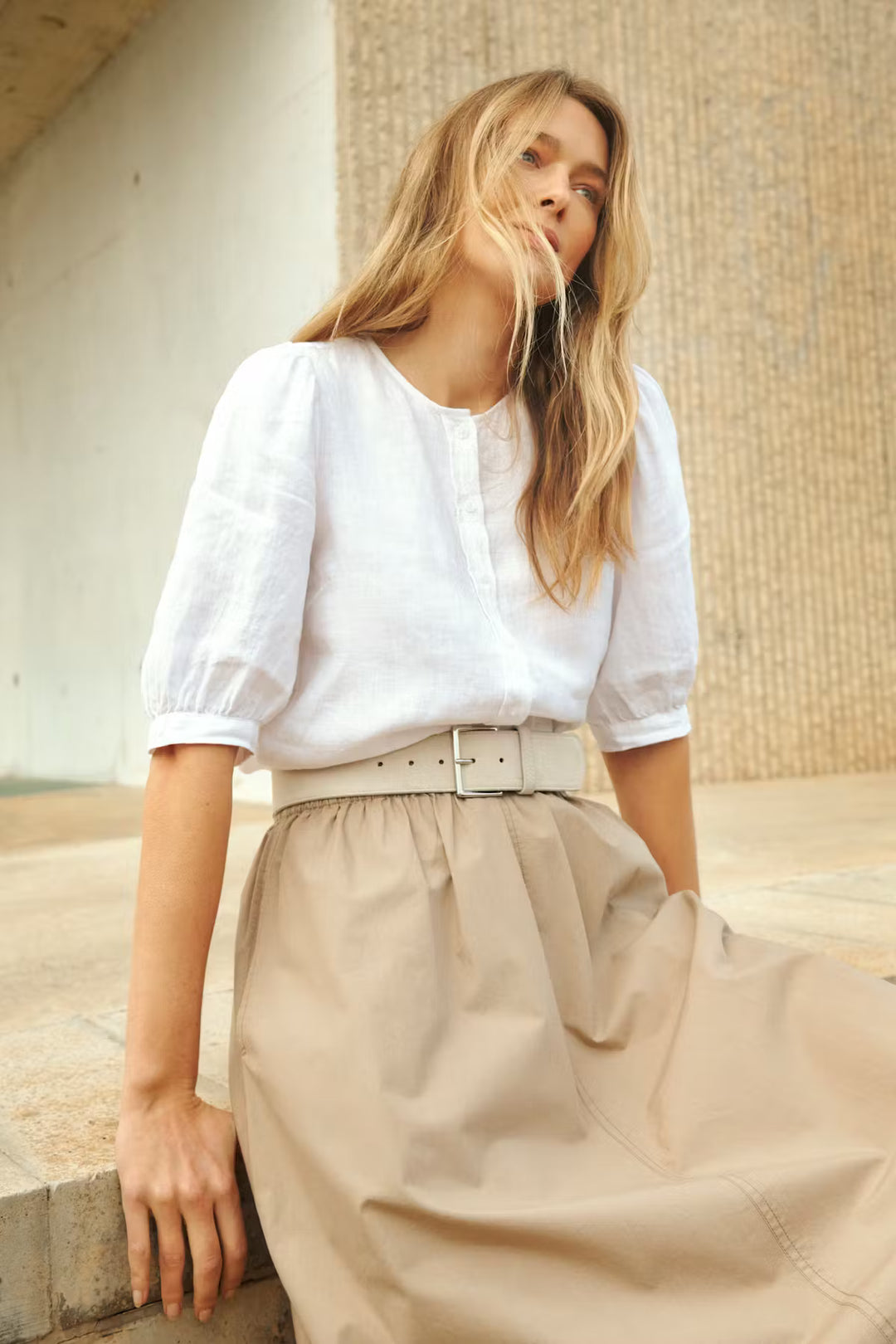 AZRA LINEN SHIRT (BRIGHT WHITE) - PART TWO