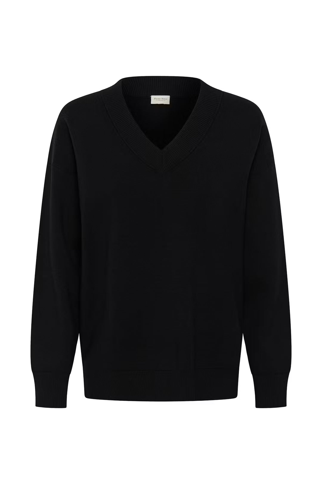 CHANTALLY V-NECK PULLOVER (BLACK) - PART TWO