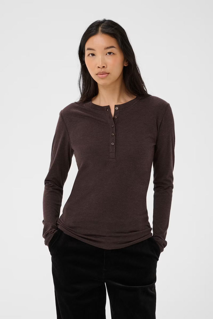 CHATTIA HENLEY TOP (MOLE MELANGE) - PART TWO