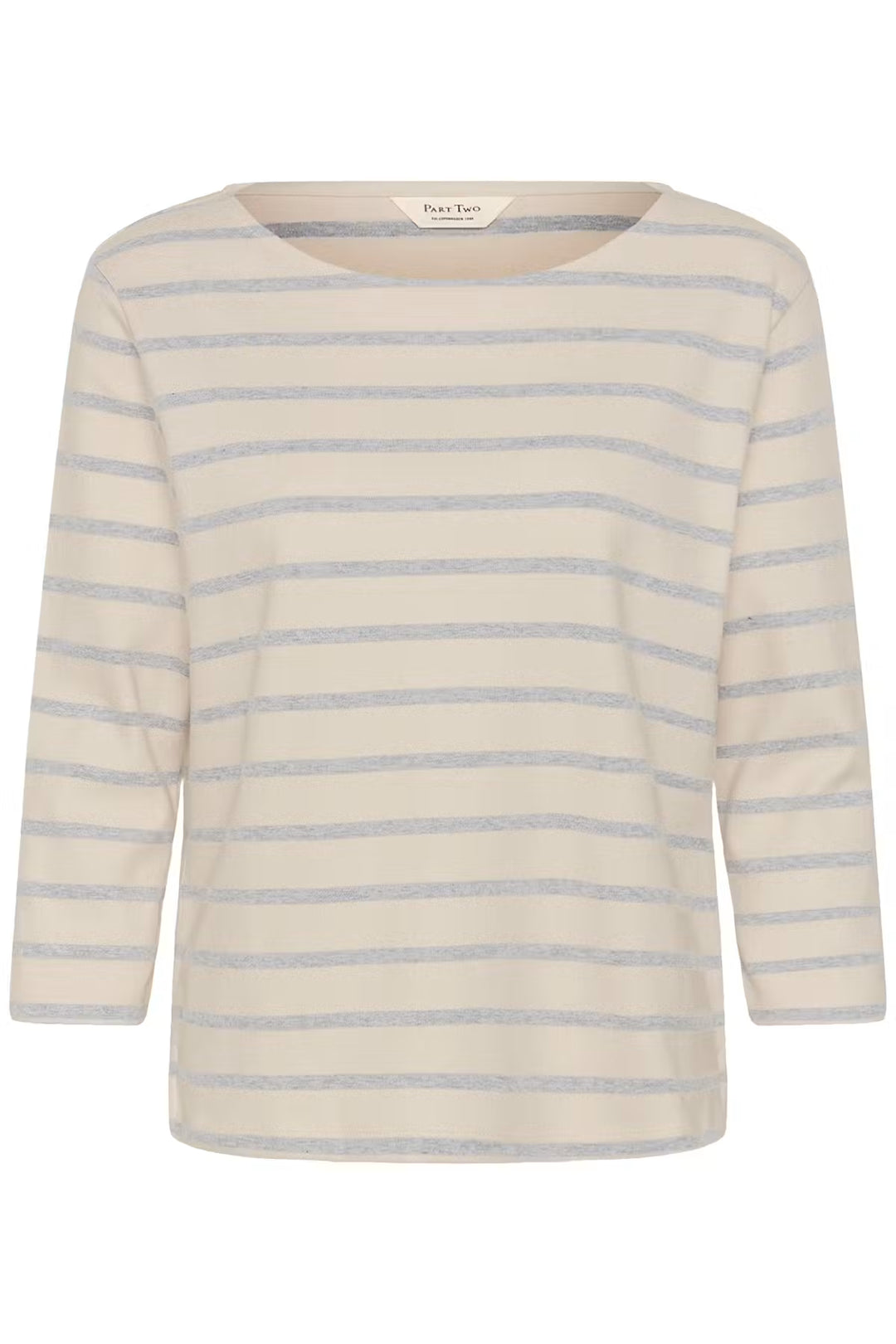 NELA BOATNECK TOP (EGGNOG GREY STRIPE) - PART TWO