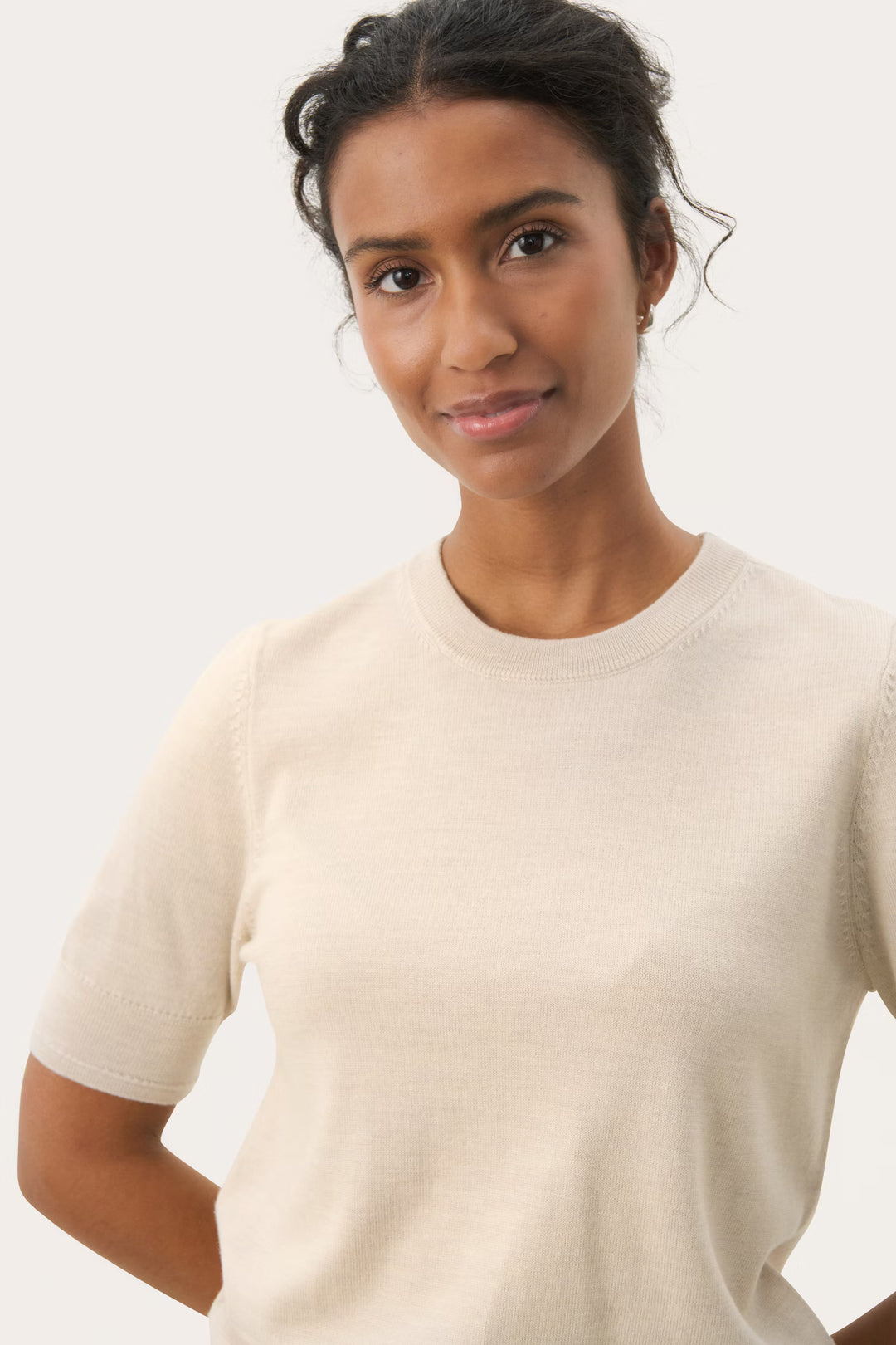 NATANYA PULLOVER SWEATER (NATURAL MELANGE) - PART TWO