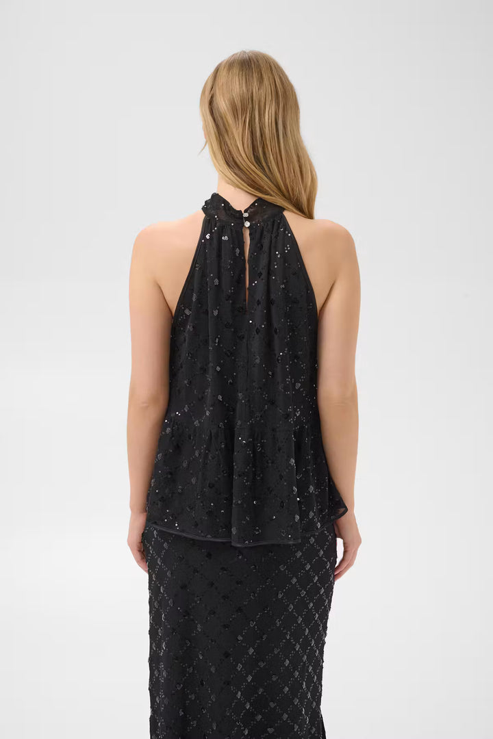 DIRTSA SEQUIN TOP (BLACK PLACED SEQUIN) - PART TWO