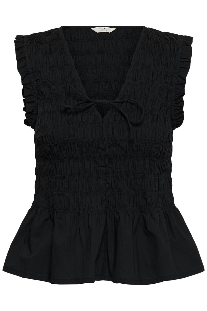 BORGNY SMOCKED TOP (BLACK) - PART TWO