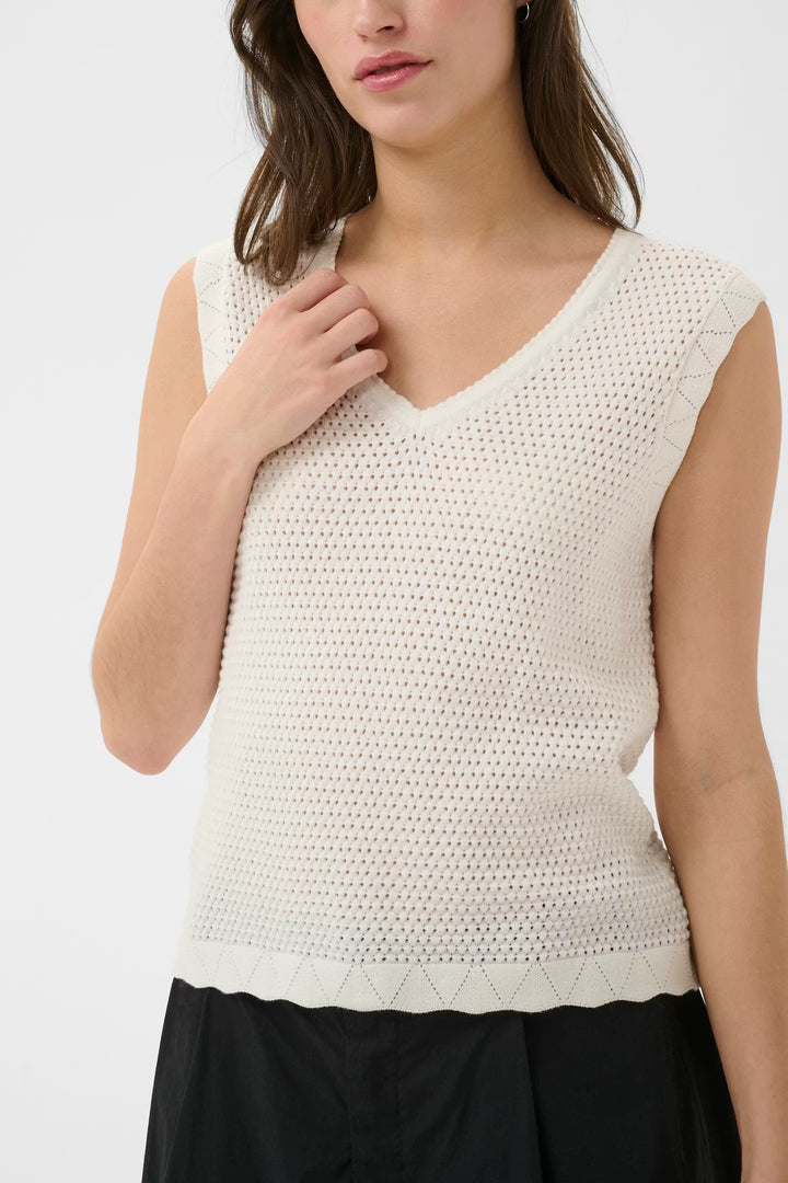 BOLISSA KNITTED VEST (WHISPER WHITE) - PART TWO