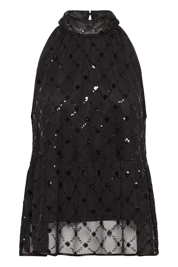 DIRTSA SEQUIN TOP (BLACK PLACED SEQUIN) - PART TWO
