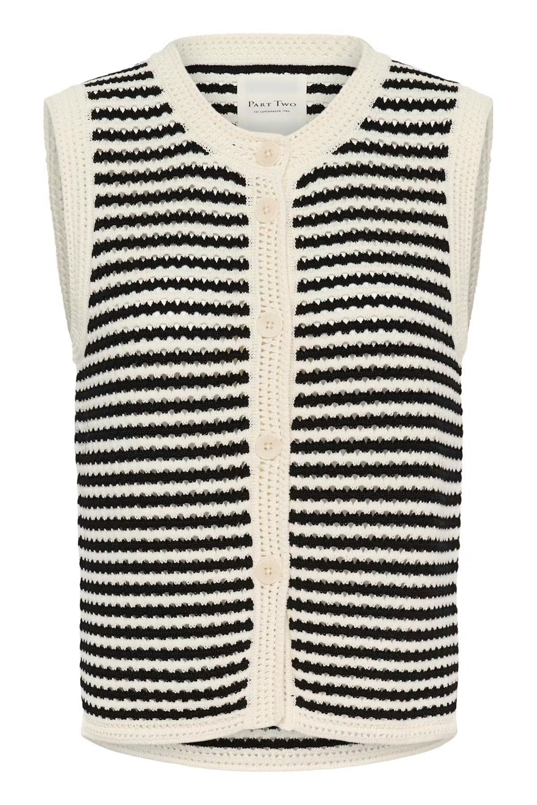 BROOKI CROCHET VEST (BLACK AND WHITE) - PART TWO