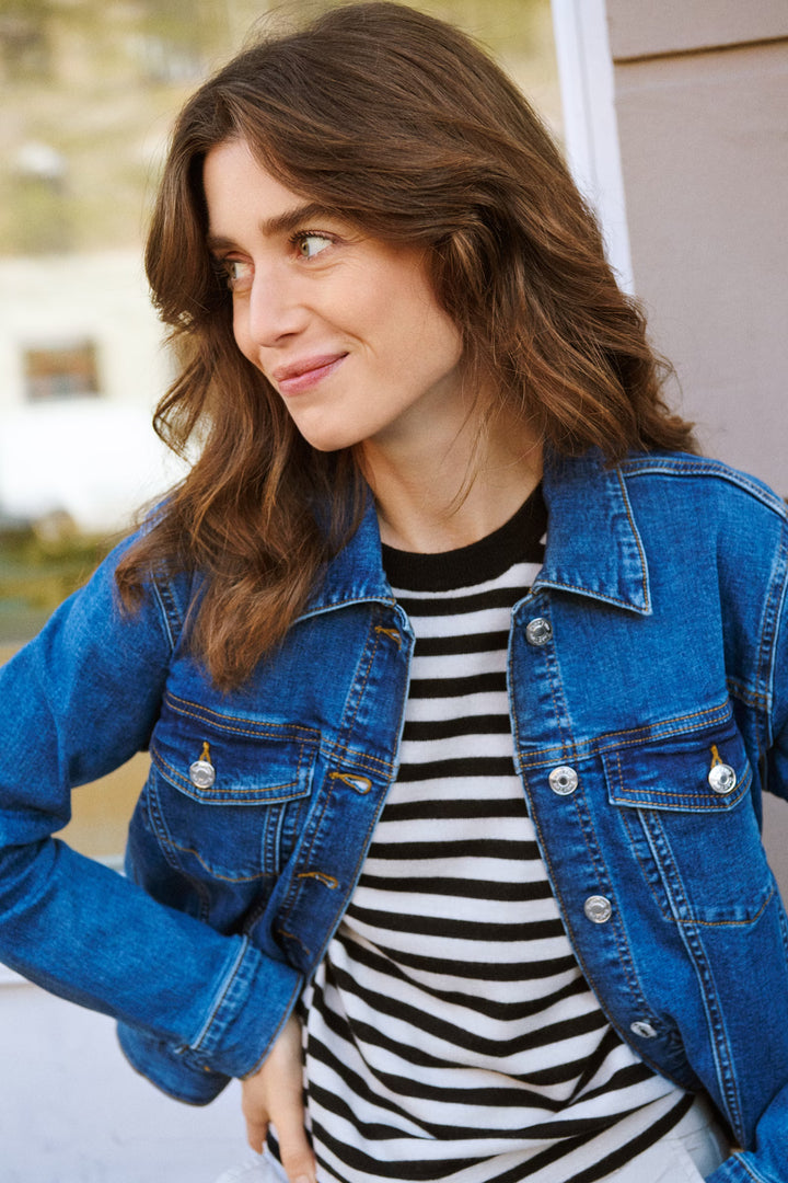 NATANYA STRIPED KNIT TOP - PART TWO
