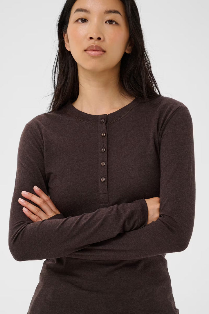 CHATTIA HENLEY TOP (MOLE MELANGE) - PART TWO