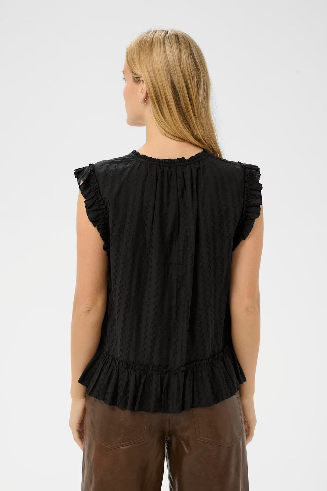 ANEKA SLEEVELESS BLOUSE (BLACK) - PART TWO