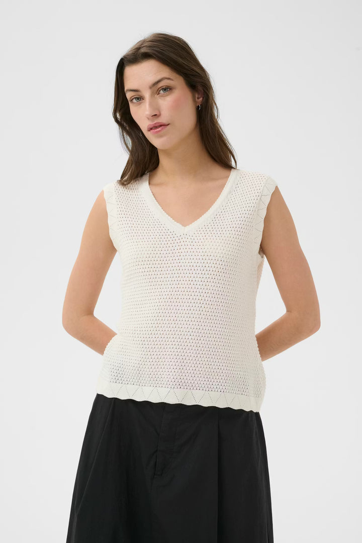 BOLISSA KNITTED VEST (WHISPER WHITE) - PART TWO