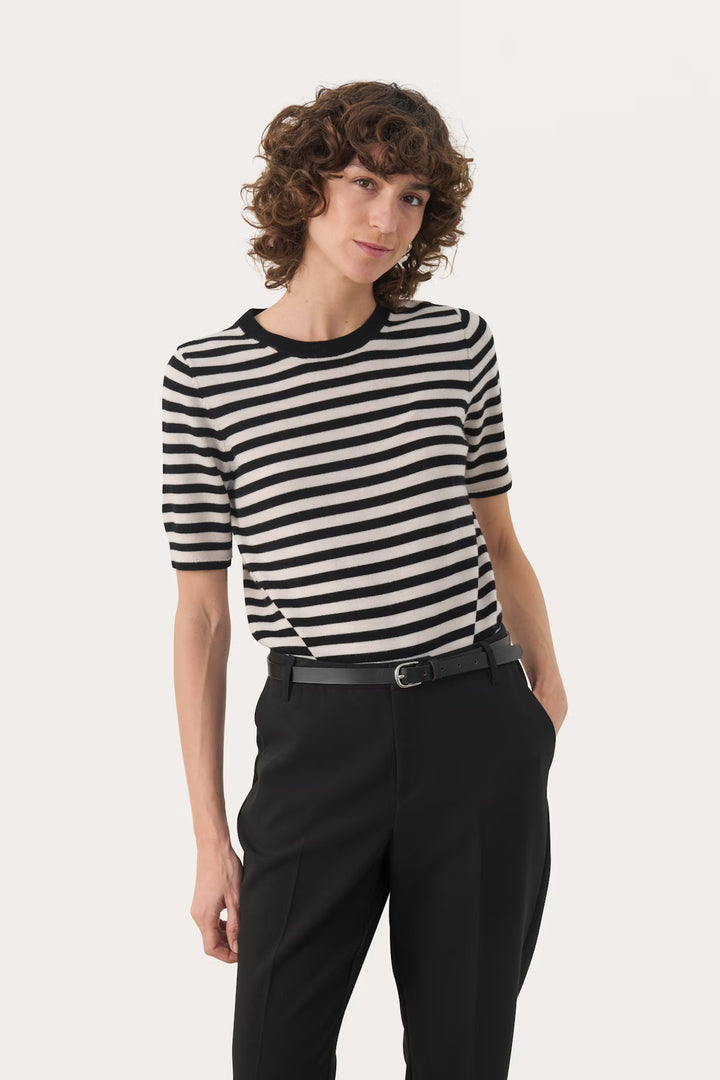 NATANYA STRIPED KNIT TOP - PART TWO