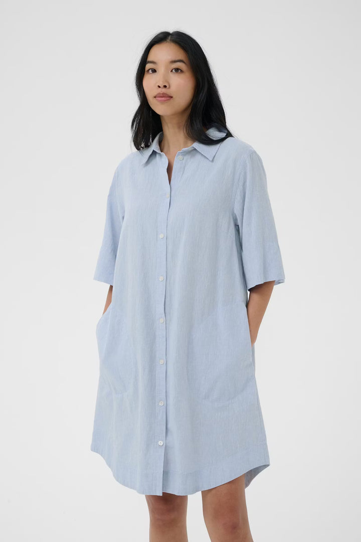 BERRIT SHIRT DRESS (LIGHT BLUE CHAMBRAY) - PART TWO