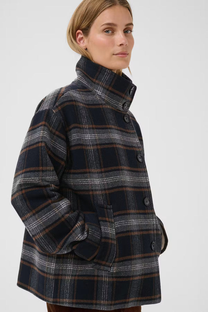 CELLY PLAID JACKET (DARK NAVY CHECK) - PART TWO