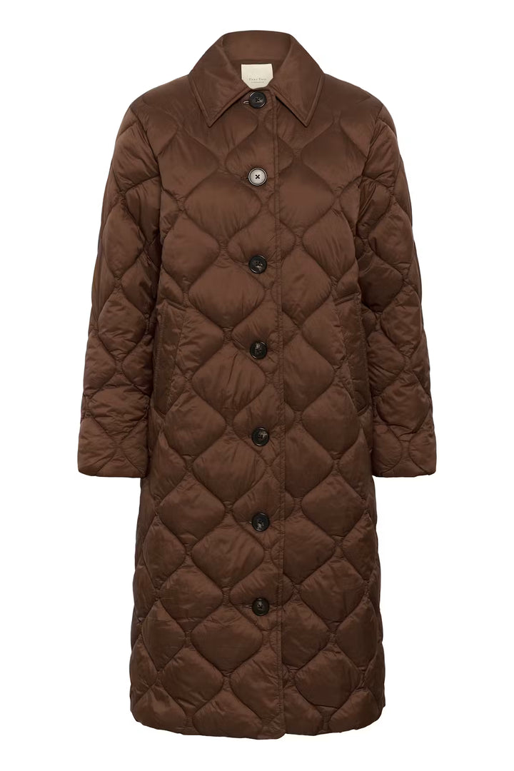 CARINE QUILTED COAT (DOWNTOWN BROWN) - PART TWO