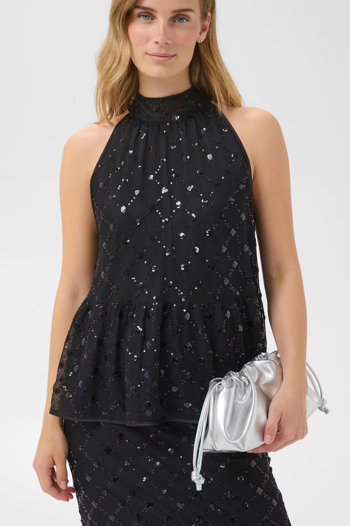 DIRTSA SEQUIN TOP (BLACK PLACED SEQUIN) - PART TWO