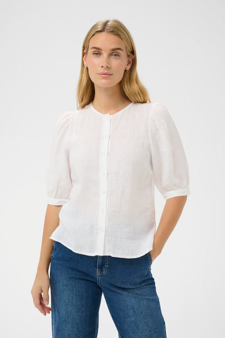 AZRA LINEN SHIRT (BRIGHT WHITE) - PART TWO