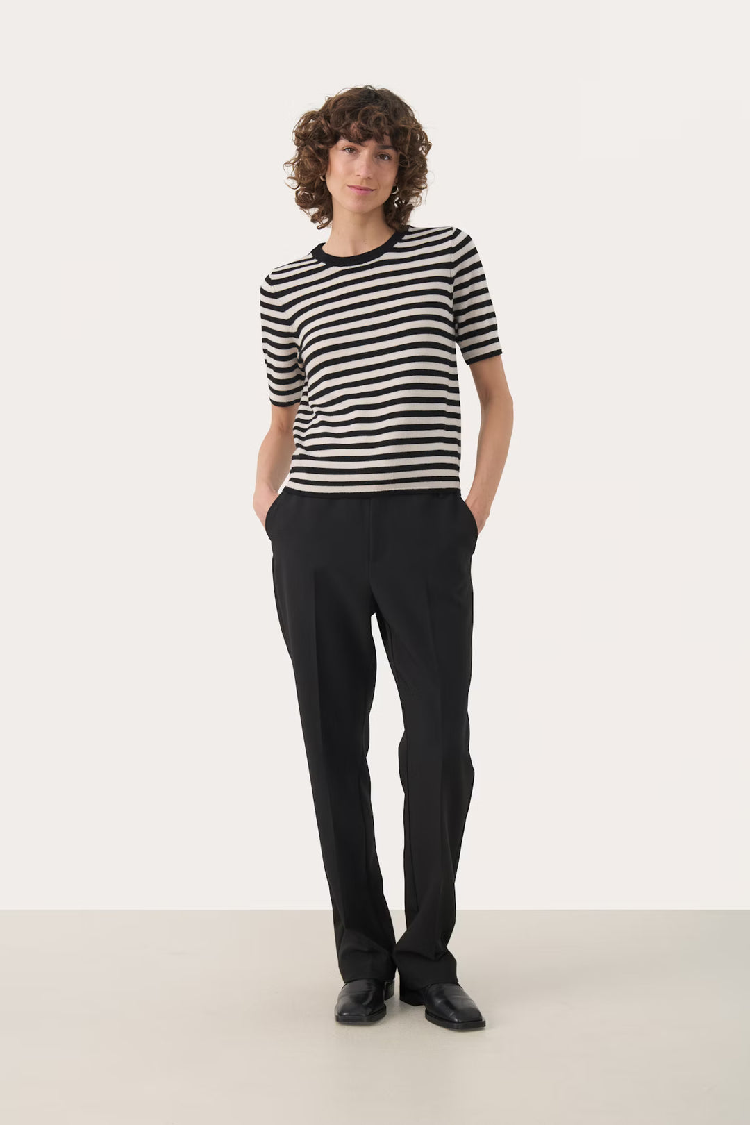NATANYA STRIPED KNIT TOP - PART TWO