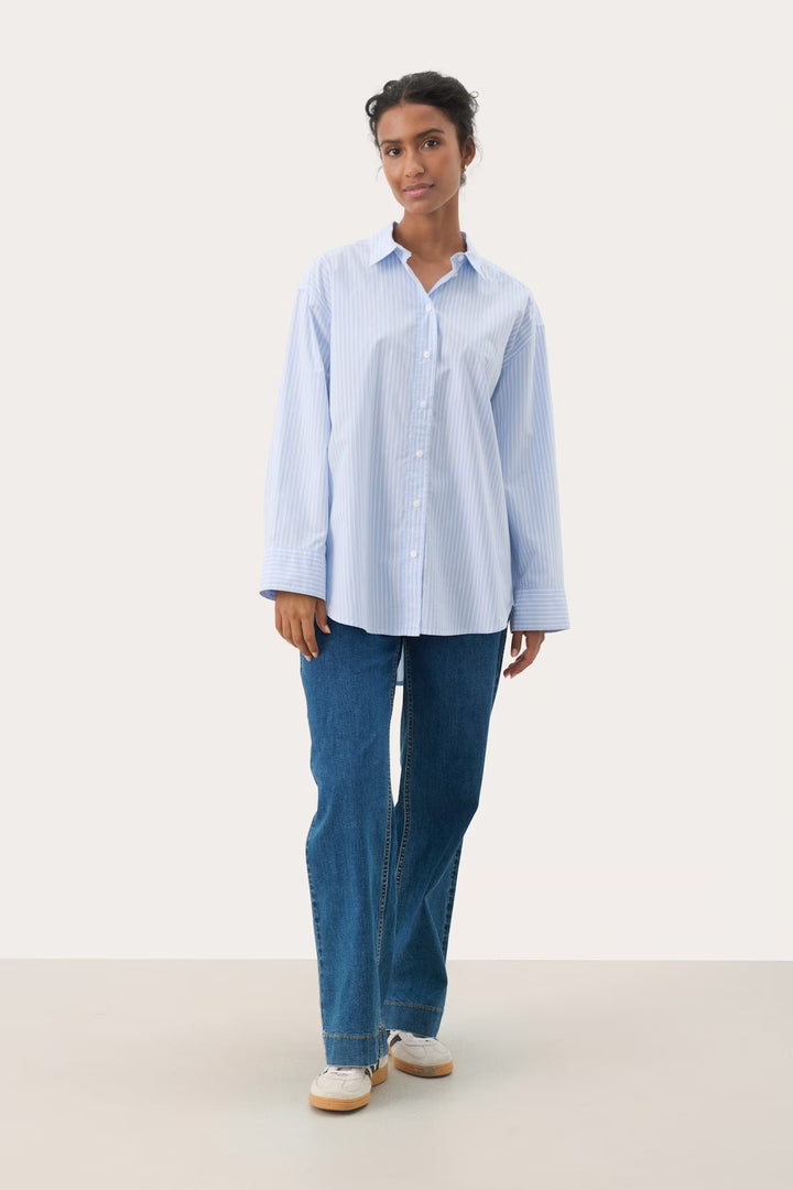 SAVANNA SHIRT (BLUE STRIPE) - PART TWO
