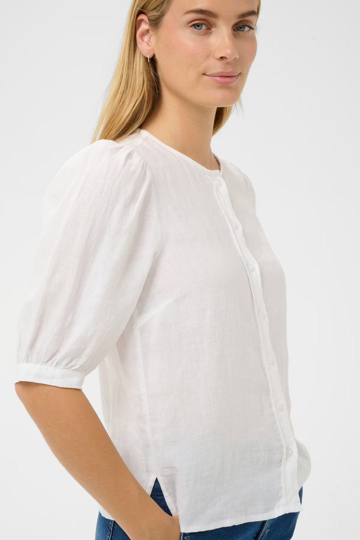 AZRA LINEN SHIRT (BRIGHT WHITE) - PART TWO
