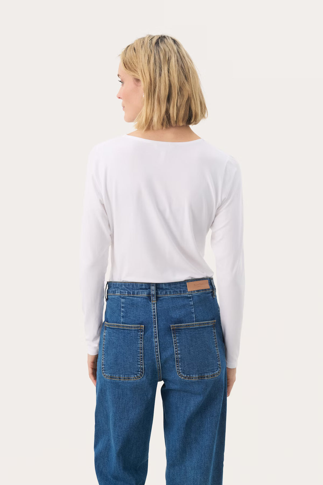 NEMAJAS LONG SLEEVE T-SHIRT (BRIGHT WHITE) - PART TWO