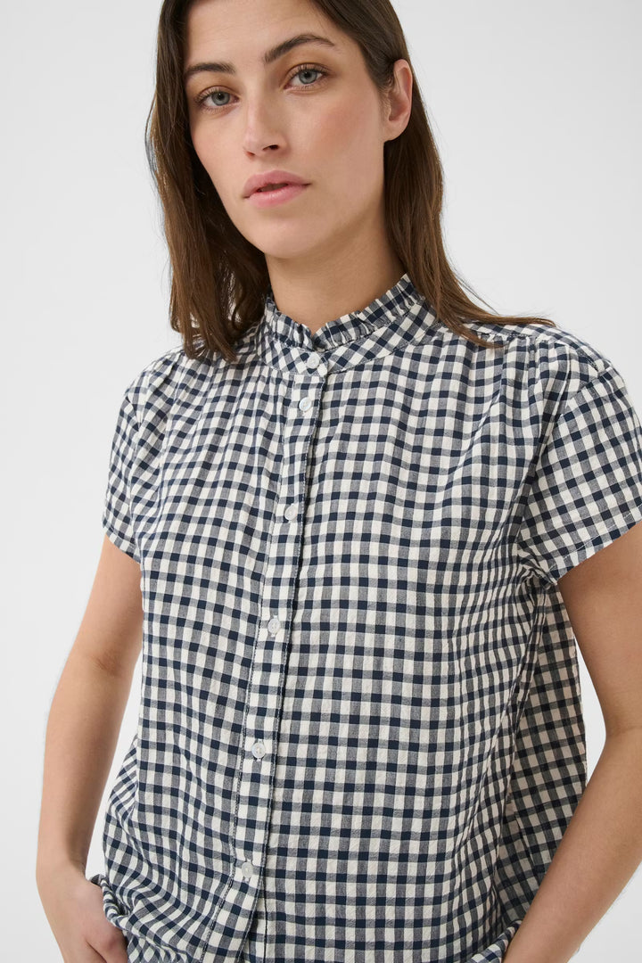 BJANKA CHECK BLOUSE (BLUE CHECK) - PART TWO