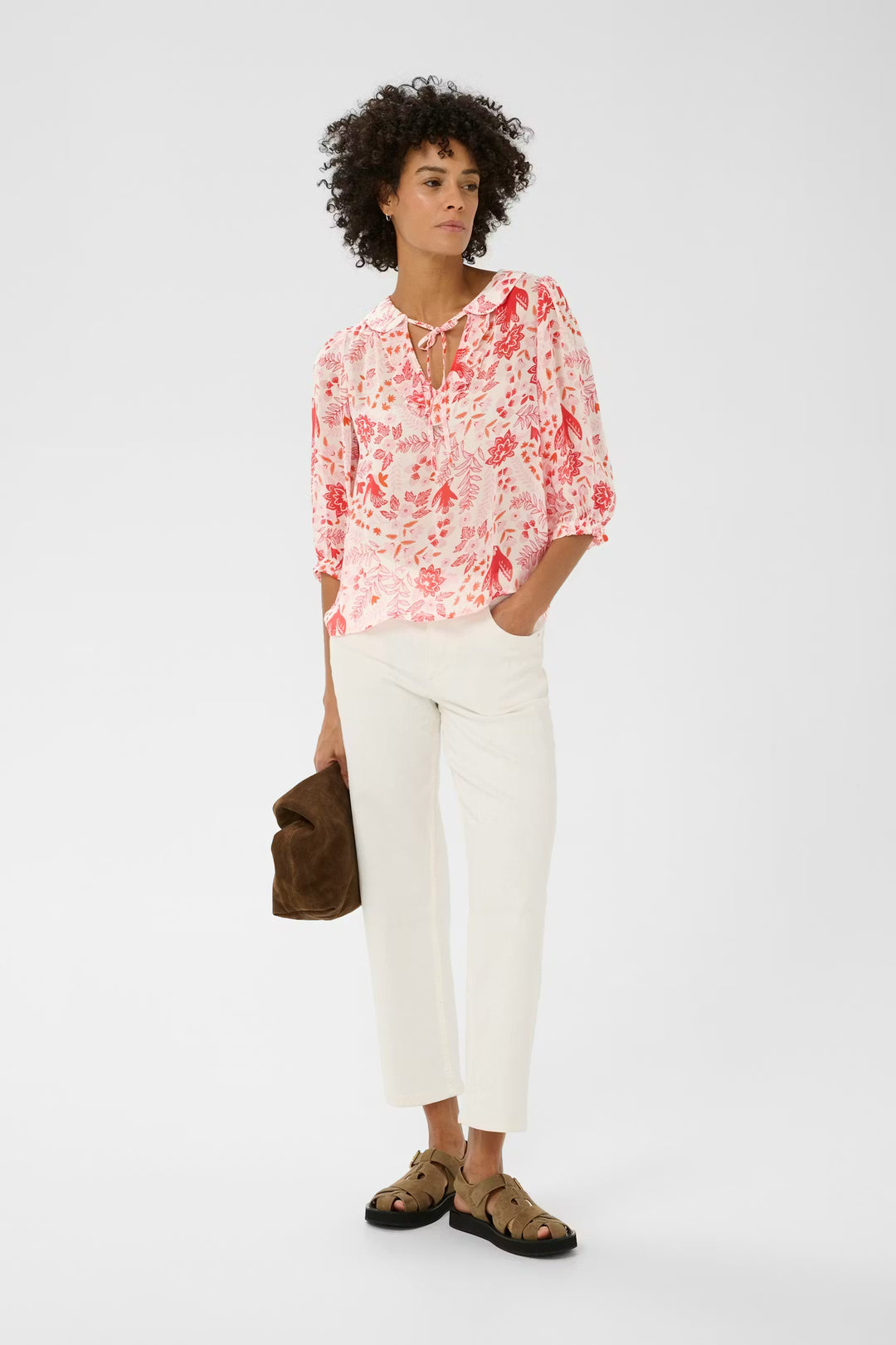 ALVIA BLOUSE (POPPY RED BIRD PRINT) - PART TWO
