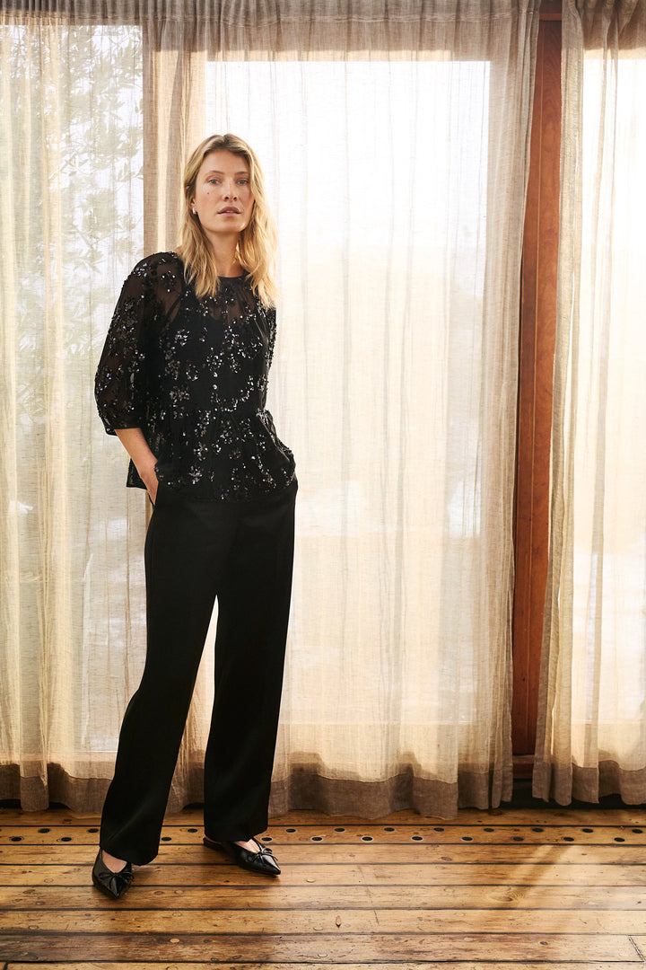 VIVAN FLOWER SEQUIN BLOUSE - PART TWO