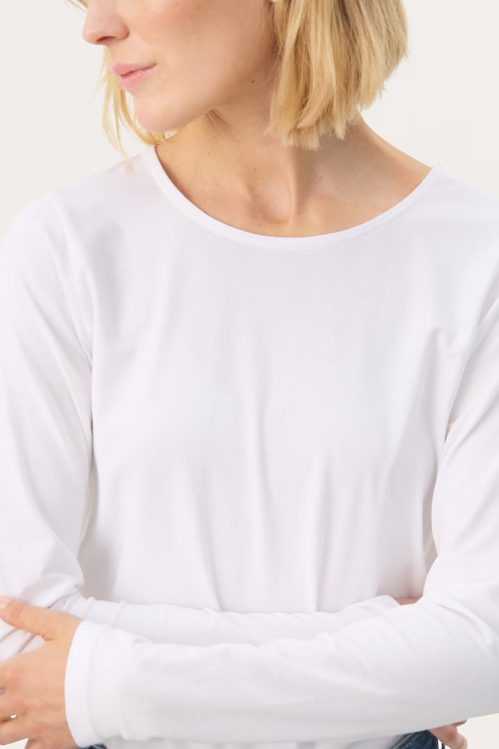 NEMAJAS LONG SLEEVE T-SHIRT (BRIGHT WHITE) - PART TWO